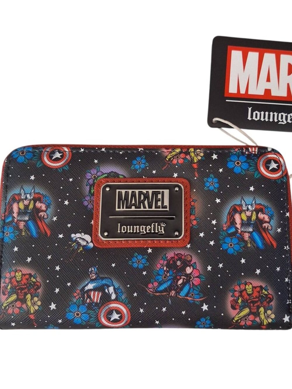 Loungefly Marvel Avengers Tattoo Zip Around Wallet NEW NWT